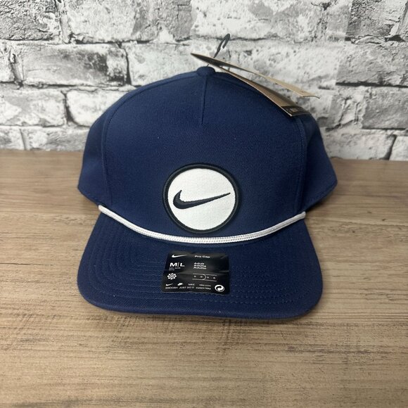 NWT Nike Men's Retro Pro Performance Snapback Hat Size M/L (Navy) HF7482-410 - Picture 1 of 15